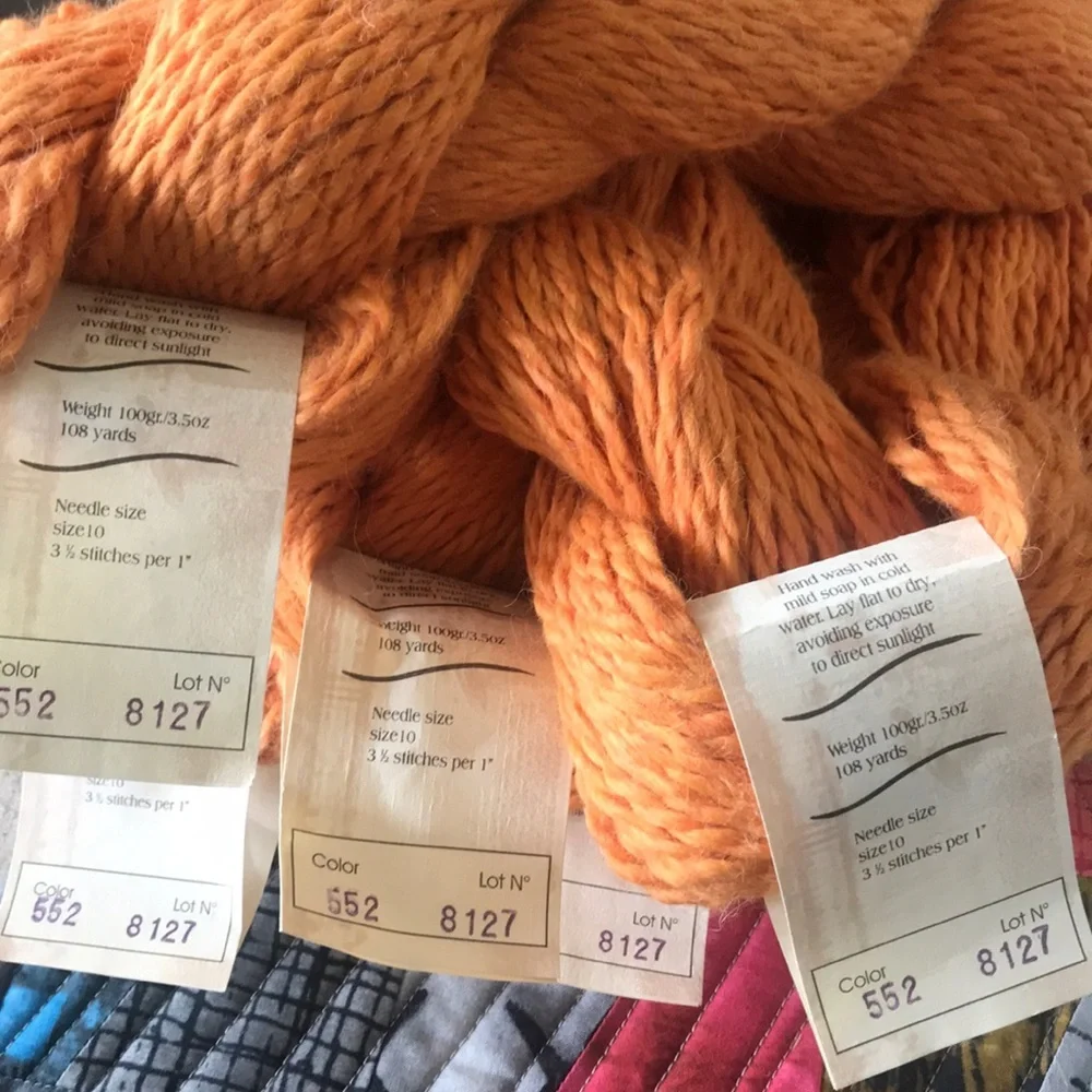 Orange Yarn Three Skeins for Kitting Arts & Crafts - Picture 6 of 8